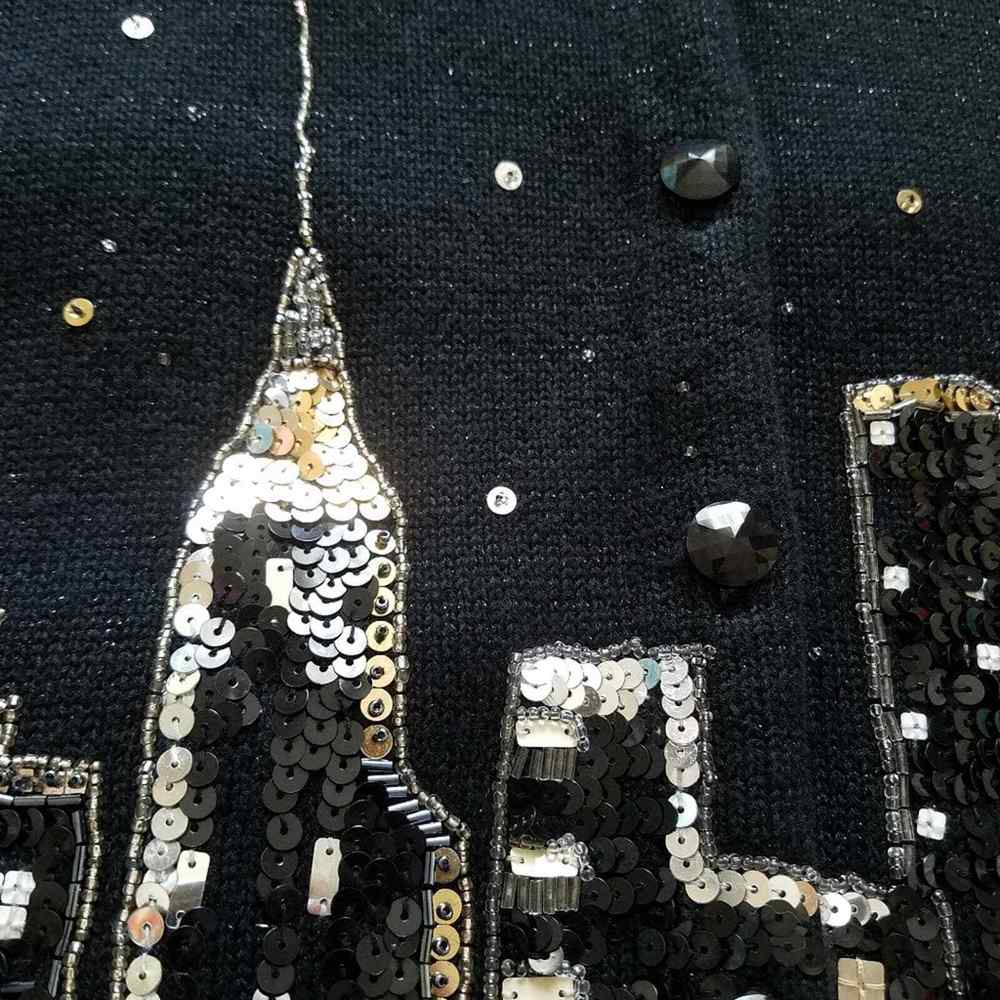 Design Options sequin embroidery skyline cardigan - Picture 3 of 8